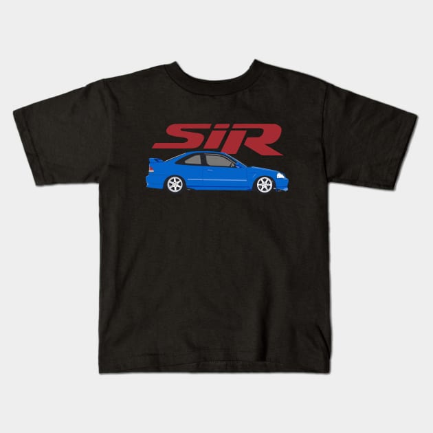 2000 CIVIC SIR ELECTRON BLUE EK COUPE Kids T-Shirt by cowtown_cowboy